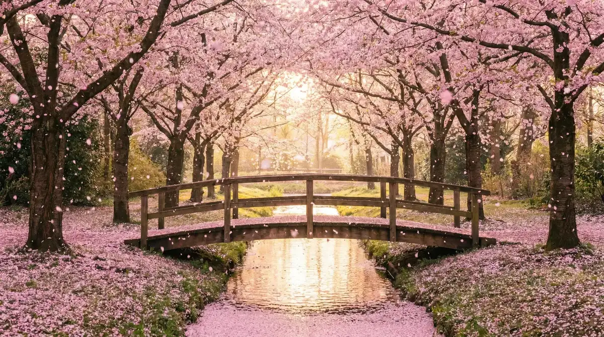 樱花桥畔 - 优米网 王利芬 唯美风景
